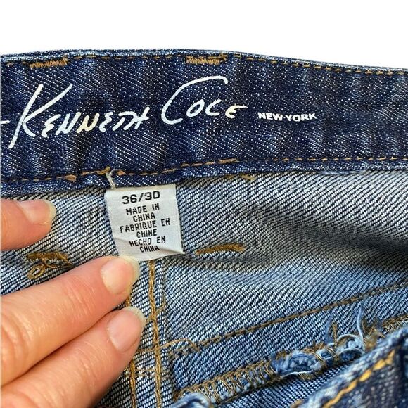 Kenneth Cole NY men’s straight leg blue Jeans Morni 36 x 30 - Picture 3 of 5
